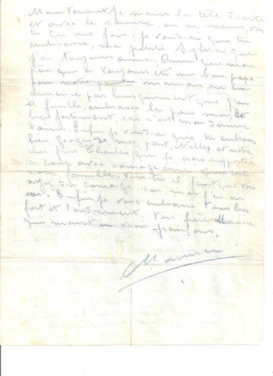 Dernière lettre avant l'éxécution de Maurice Feferman, partie 2